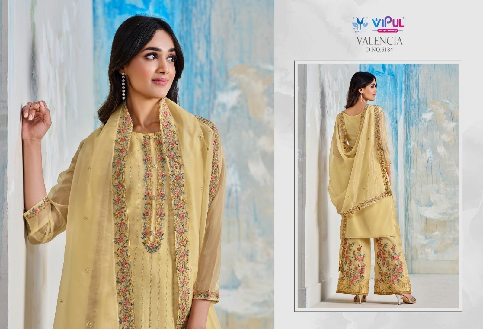 Valencia By Vipul Organza Heavy Designer Salwar Suits Catalog